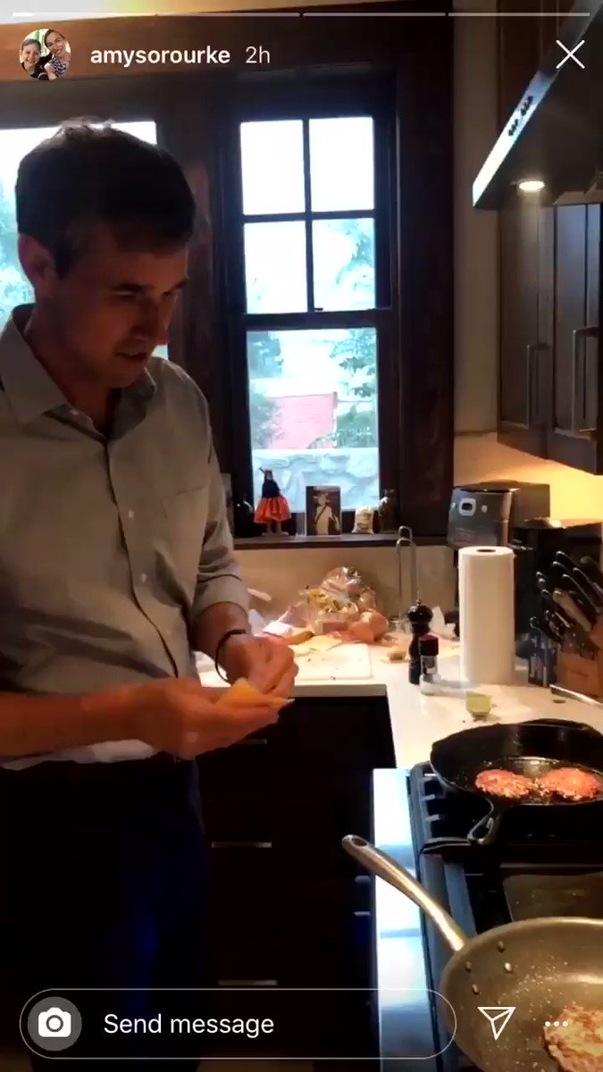 Beto makes a burger