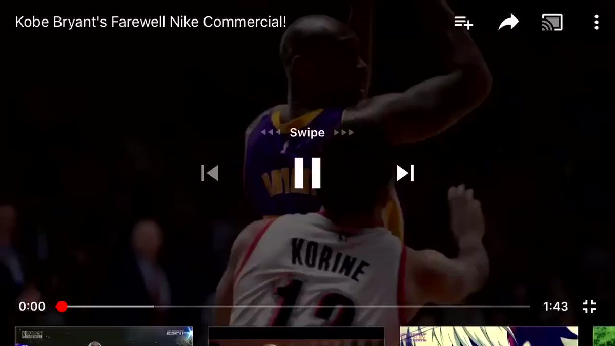 RT @LakerFacts: Kobe Bryant farewell commercial https://t.co/mn3hoVLy3W