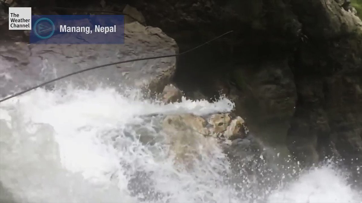 Don't look down... On a new episode of Weather Gone Viral, an already terrifying road in Nepal is dangerously flooded. Watch TOMORROW at 10/9c.