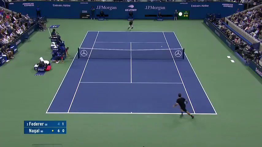 Wonderful rally between @rogerfederer & @nagalsumit at #USOpen
#SumitNagal #RogerFederer https://t.co/nIFCuEfedx