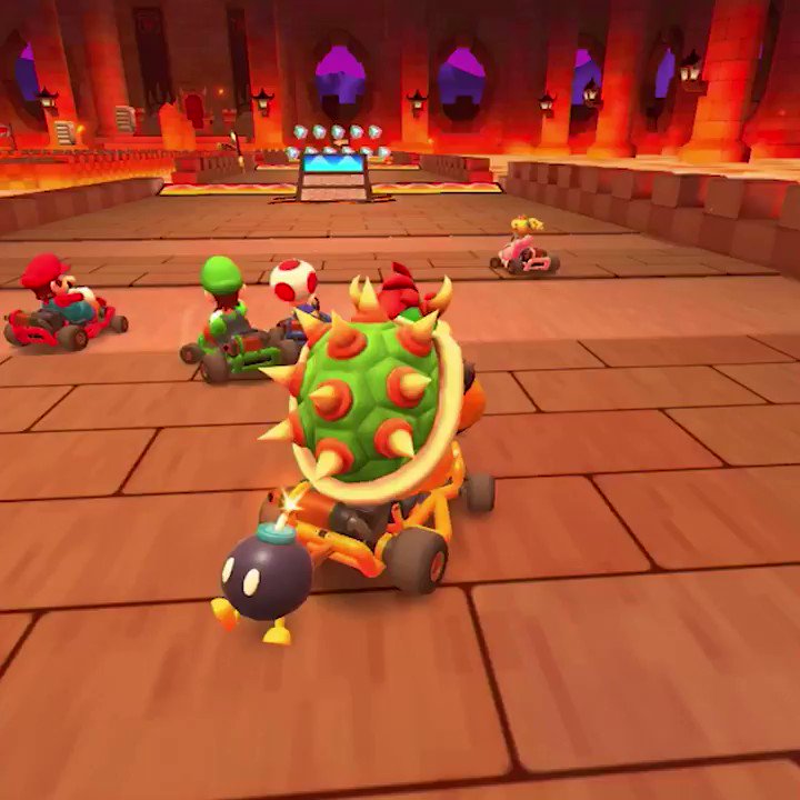 マリオカート ツアー Su Twitter アイテム紹介 ボムへい 前方に投げるか 後ろに置いて しばらくすると爆発 爆風に巻き込まれるとクラッシュしてしまいますのでご注意を さらに 落下地点の近くにライバルがいると 少し近寄ってから爆発します 可愛い