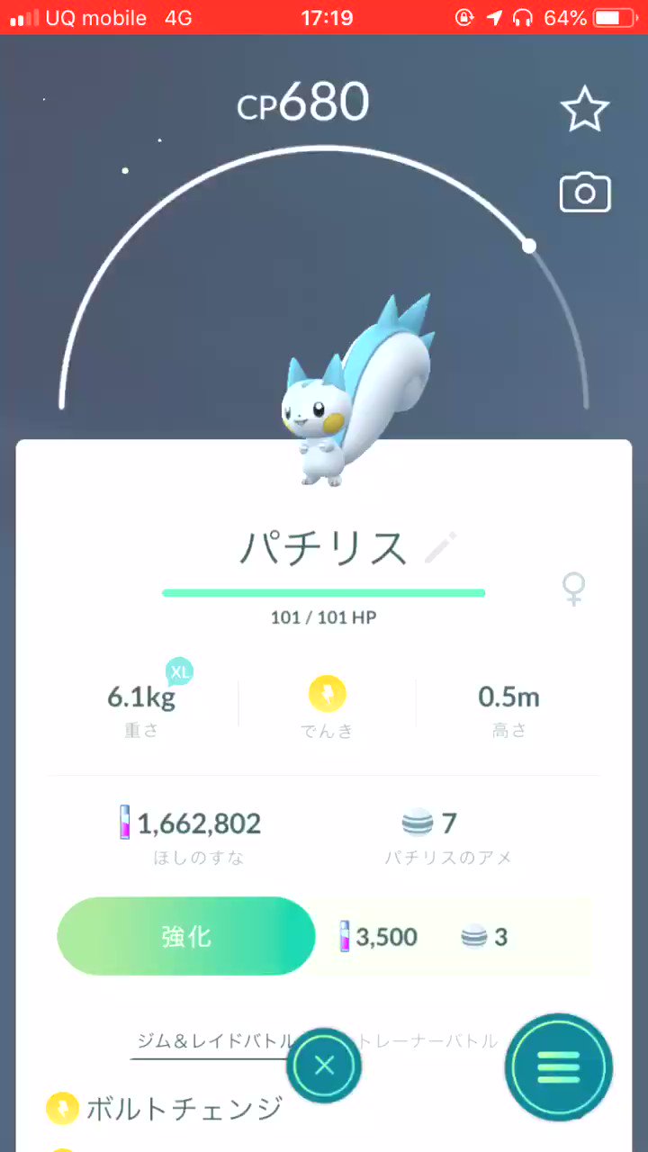 さとし 地域限定ポケモンgo パチリスまとめ ロシアはモスクワとサンクトペテルブルクには出ない カナダはエドモントン以北に出現 出現率はダンバル並 マグネットルアーを4個使用したがでなかった めっちゃ可愛い ポケモンgo