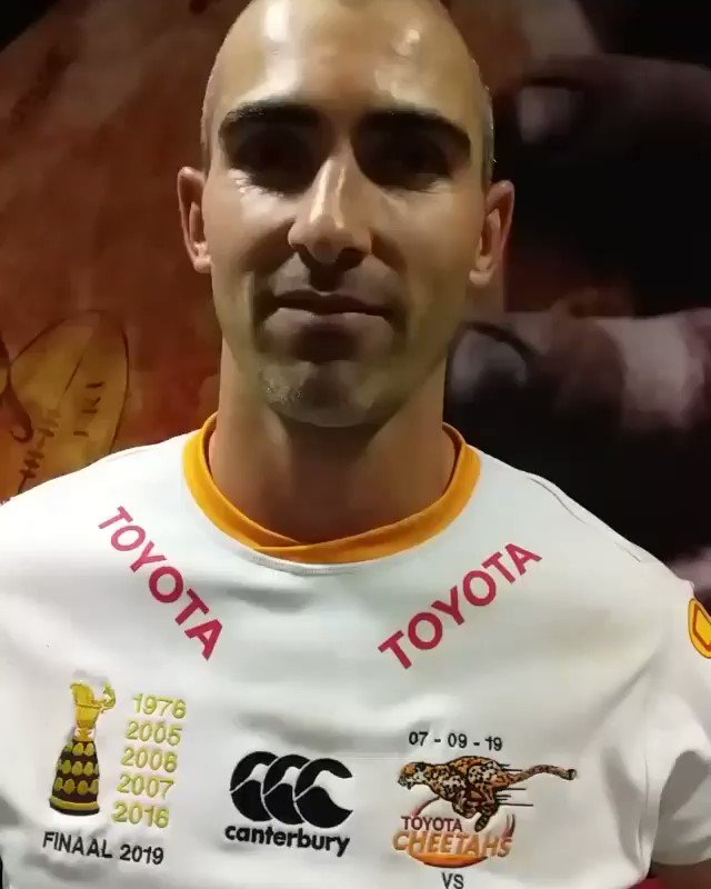Springboks (@Springboks) on Twitter photo 2019-09-07 18:26:55 @CheetahsRugby scrumhalf Ruan Pienaar shares what it means to him to win the Currie Cup! @DirectAxis #curriecupreloaded #curriecupfinal @CheetahsRugby scrumhalf Ruan Pienaar shares what it means to him to win the Currie Cup! @DirectAxis #curriecupreloaded #curriecupfinal