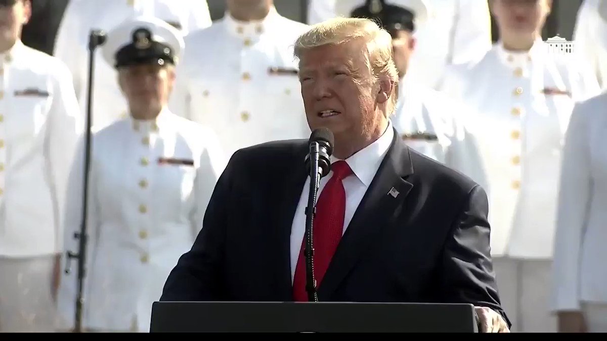President @realDonaldTrump at the Pentagon: "The First Lady and I are united with you in grief . . . We cannot erase the pain or reverse the evil of that dark and wretched day, but we offer you all that we have."