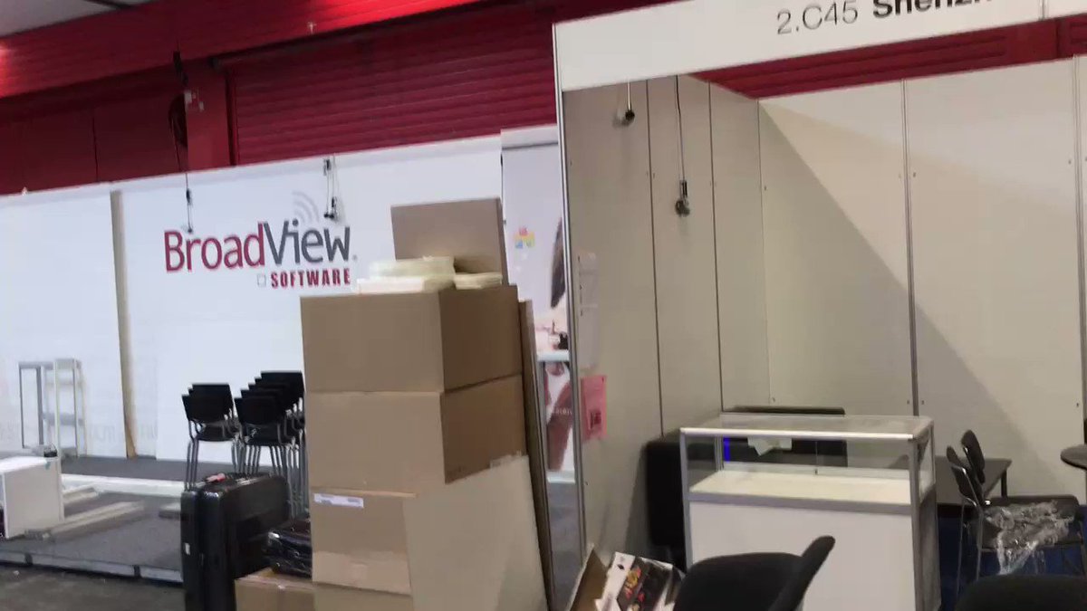 IBC 2019 Kicks off Friday in Amsterdam! The BroadView team is on the ground and getting ready for the show! #IBC2019 Day one of construction and we should be finished tomorrow mid day. https://t.co/2kXoE8ublE