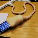斬新すぎる充電器!スマホが補食されてるようにしか見えない!