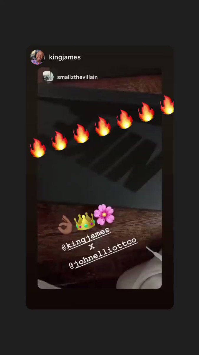 Smallz (@81smallz) on Twitter photo 13/09/2019 23:35:05 Not taking these off for about a week! Lol @KingJames x @johnelliottco 🌸👑🌊 Not taking these off for about a week! Lol @KingJames x @johnelliottco 🌸👑🌊
