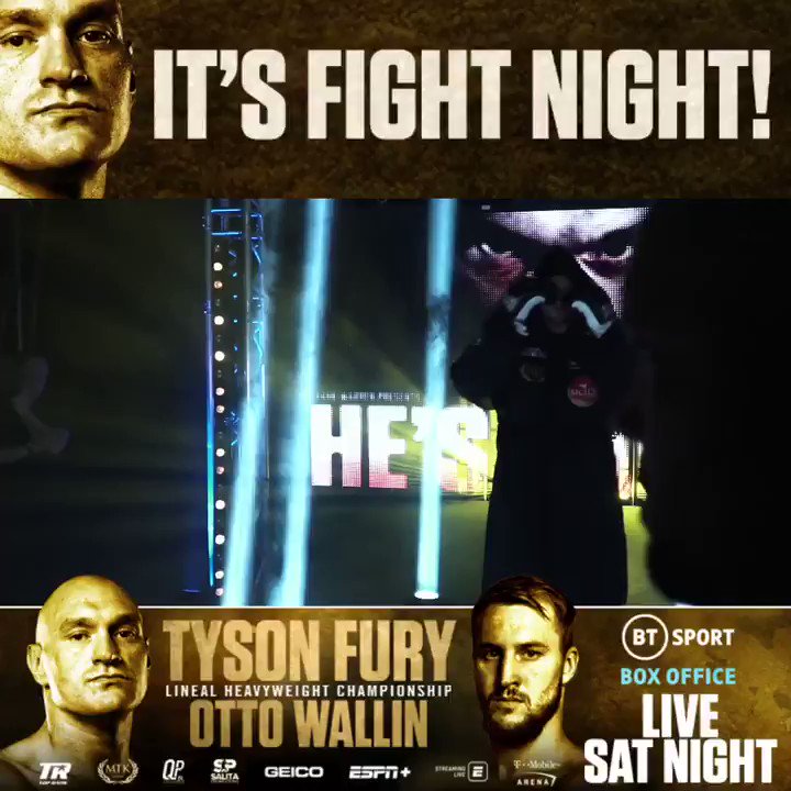 This is @Tyson_Fury’s world. We just live in it.The number one heavyweight on the planet returns tonight 😎#FuryWallin