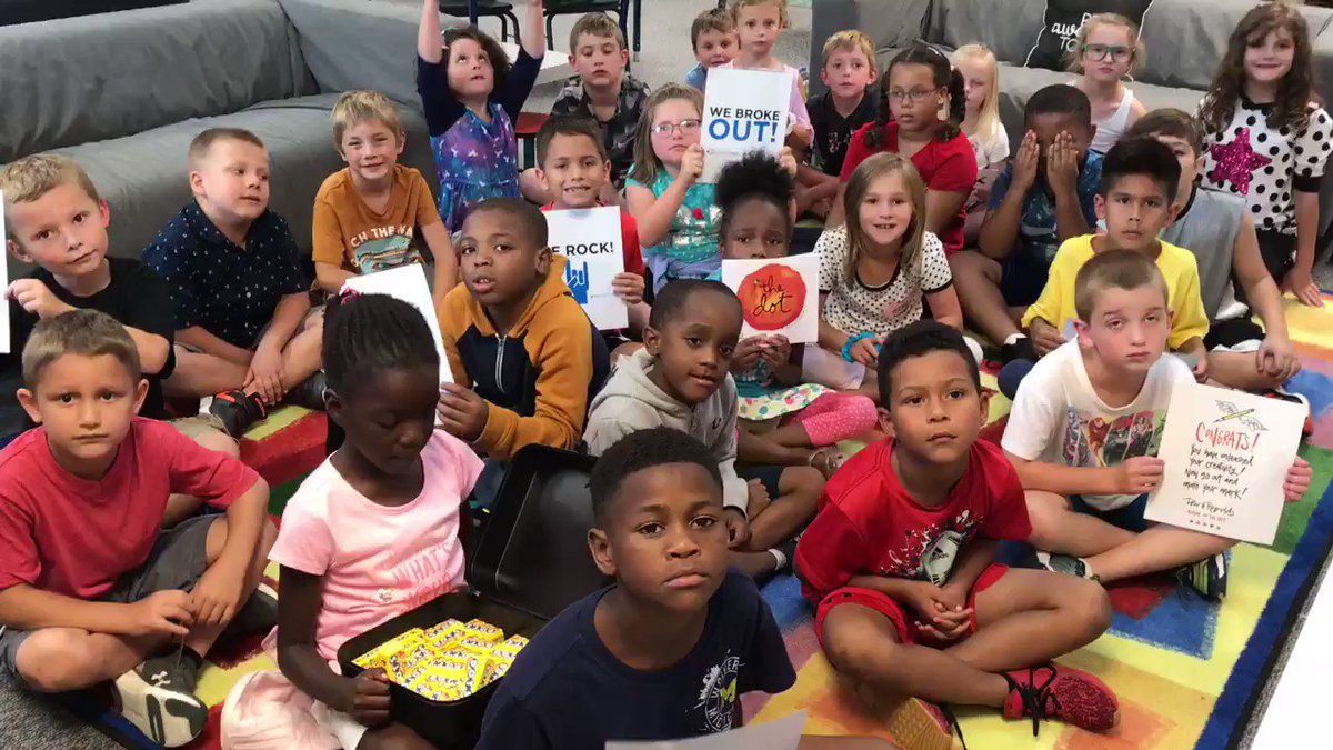 Mrs. Cherry (@cherrykidslearn) on Twitter photo 15/09/2019 21:29:47 Yay!!! 🙌🏼 They did it! #cherrykidsrock #DotDay #MakeYourMark #BreakoutEDU Yay!!! 🙌🏼 They did it! #cherrykidsrock #DotDay #MakeYourMark #BreakoutEDU