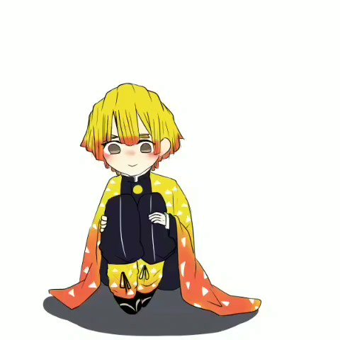 青葉もみじさんがTwitterに投稿した我妻善逸(鬼滅の刃)のイラスト。