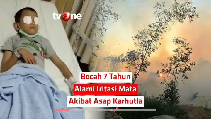 BOCAH 7 TAHUN ALAMI IRITASI MATA AKIBAT ASAP KARHUTLAGangguan kesehatan akibat asap kebakaran lahan dan hutan (karhutla) mulai mengintai masyarakat Jambi. Al Fikri, bocah berusia tujuh tahun asal Sabak Provinsi Jambi, itu harus dirawat karena menderita iritasi mata.#NewsOne