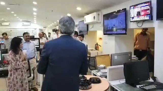 A warm welcome to #RavishKumar in the @ndtv newsroom, after he came home with the #MagsaysayAward. The news team and @PrannoyRoyNDTV was ready with multiple cakes and hugs, of course!
