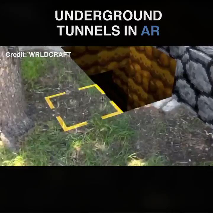 Dig a tunnel in your surrounding environment through AR 🤔💥Credit: WRLDCRAFT#AugmentedReality #VirtualReality #MixedReality #AR #VR #XR
