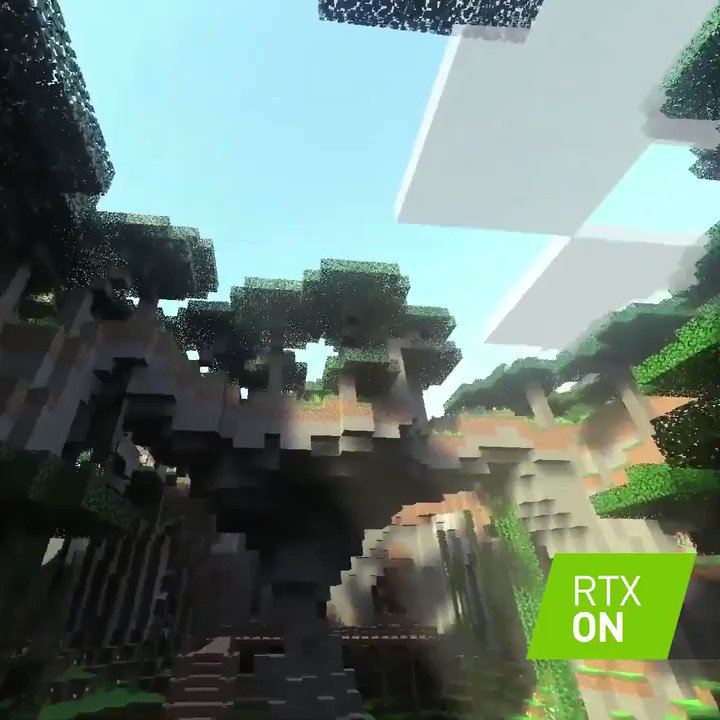 Minecraft with #RTXOn is pure graphical fun everywhere you look.