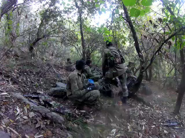 Along #Poonch River in front of KG Sector, #Pakistani SSG troops were seen very near to own post. Their movement was in the morning hours in thick foliage area. Sensing detection, the #SSGtroops disengaged & rushed back to their nearest post. @adgpi @aajtak 