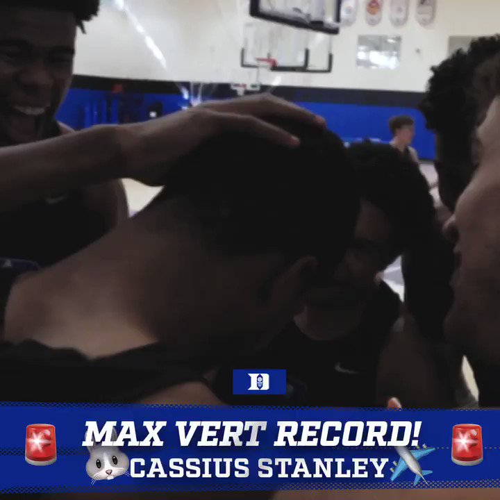 Barstool Blue Devils (@BarstoolBDevils) on Twitter photo 18/09/2019 19:41:21 .@cassius_stanley just broke the Duke Vertical record. Yes you read that right. 😈😈😈 .@cassius_stanley just broke the Duke Vertical record. Yes you read that right. 😈😈😈