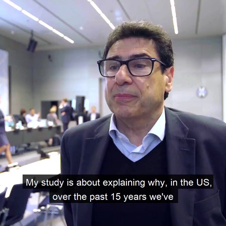What impact do superstar firms have on the economy? Philippe Aghion of the London School of Economics told us about his work on this topic at our Annual Research Conference. Check out our website for all the research presented at the conference https://www.ecb.europa.eu/pub/conferences/html/20190905_4th_ecb_annual_research_conference.en.html …
