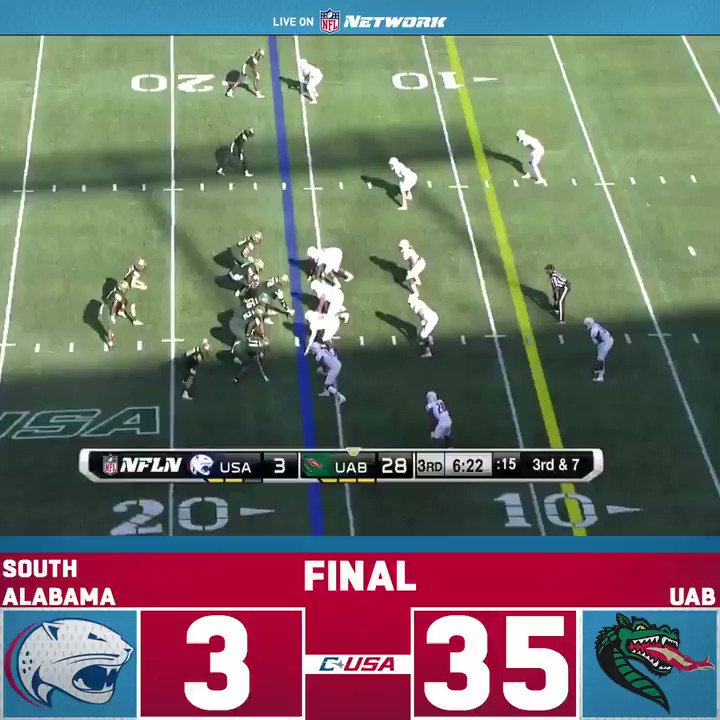 Bentley E. (@_BigBent) on Twitter photo 2019-09-21 23:14:14 That marks the 14th straight victory at home for @UAB_FB! Check out the fifth and final TD they scored in todays game 👇 📺: @ConferenceUSA on NFL Network every Saturday That marks the 14th straight victory at home for @UAB_FB! Check out the fifth and final TD they scored in todays game 👇 📺: @ConferenceUSA on NFL Network every Saturday