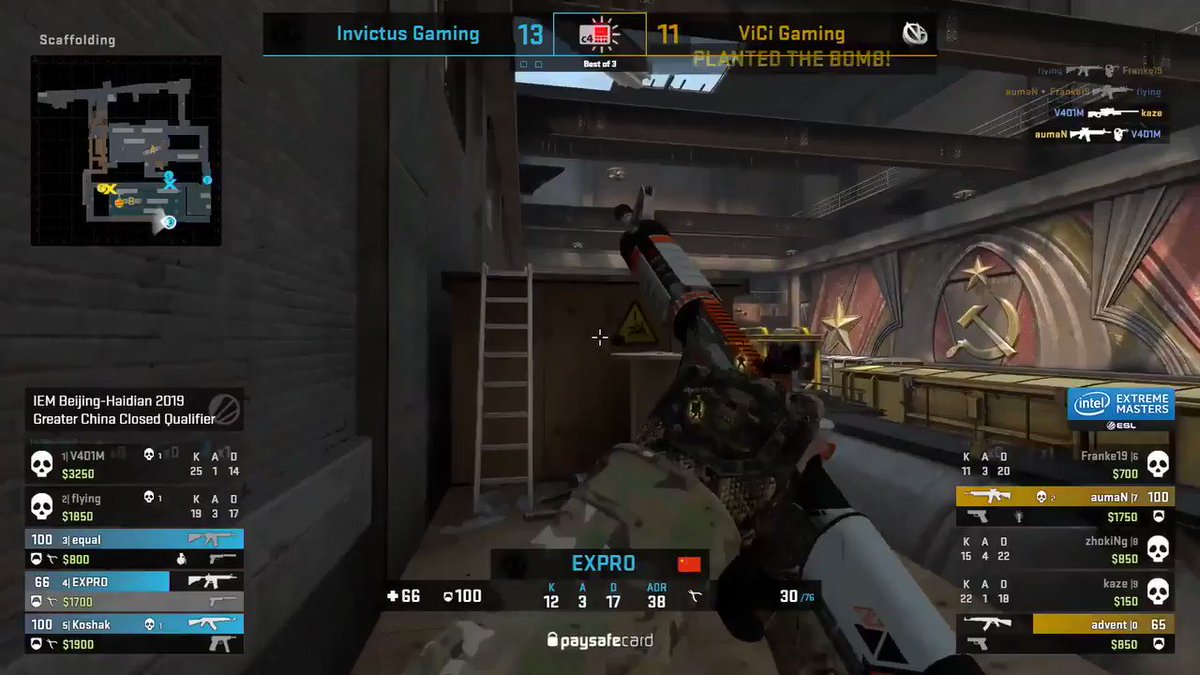 ESL Counter-Strike (@ESLCS) on Twitter photo 2019-09-22 10:16:03 Auman with the 1v3 ACE CLUTCH!! 😱😱😱 INSANE game happening right now between @invgaming & @VICI. Join us live! #IEM twitch.tv/esl_csgo Auman with the 1v3 ACE CLUTCH!! 😱😱😱 INSANE game happening right now between @invgaming & @VICI. Join us live! #IEM twitch.tv/esl_csgo