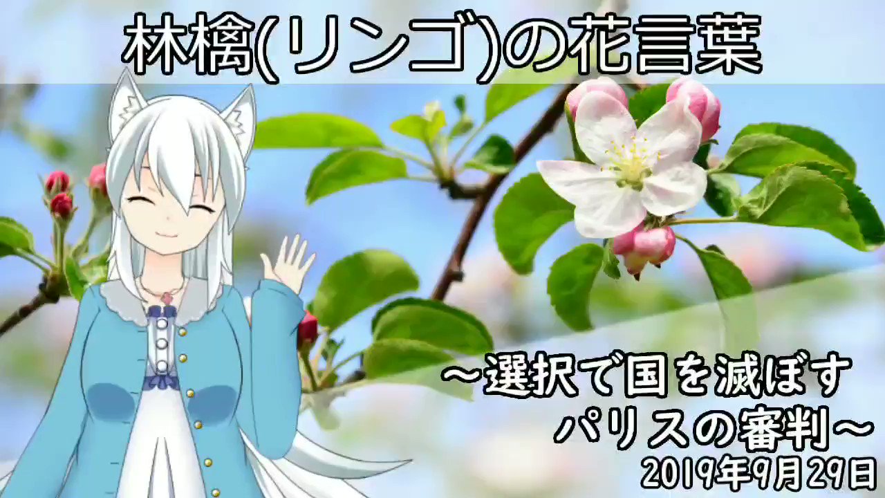 まゆにゃあ 公式 個人勢vtuber 鳴白の姉 ２月も省エネ運転 Rt Rirrurutier おはようございます 今日は9月29日日曜日ですね 本日紹介するお花は リンゴ です 花言葉は 優先 好み 選択 花言葉の選択は ギリシャ神話のトロイア戦争を