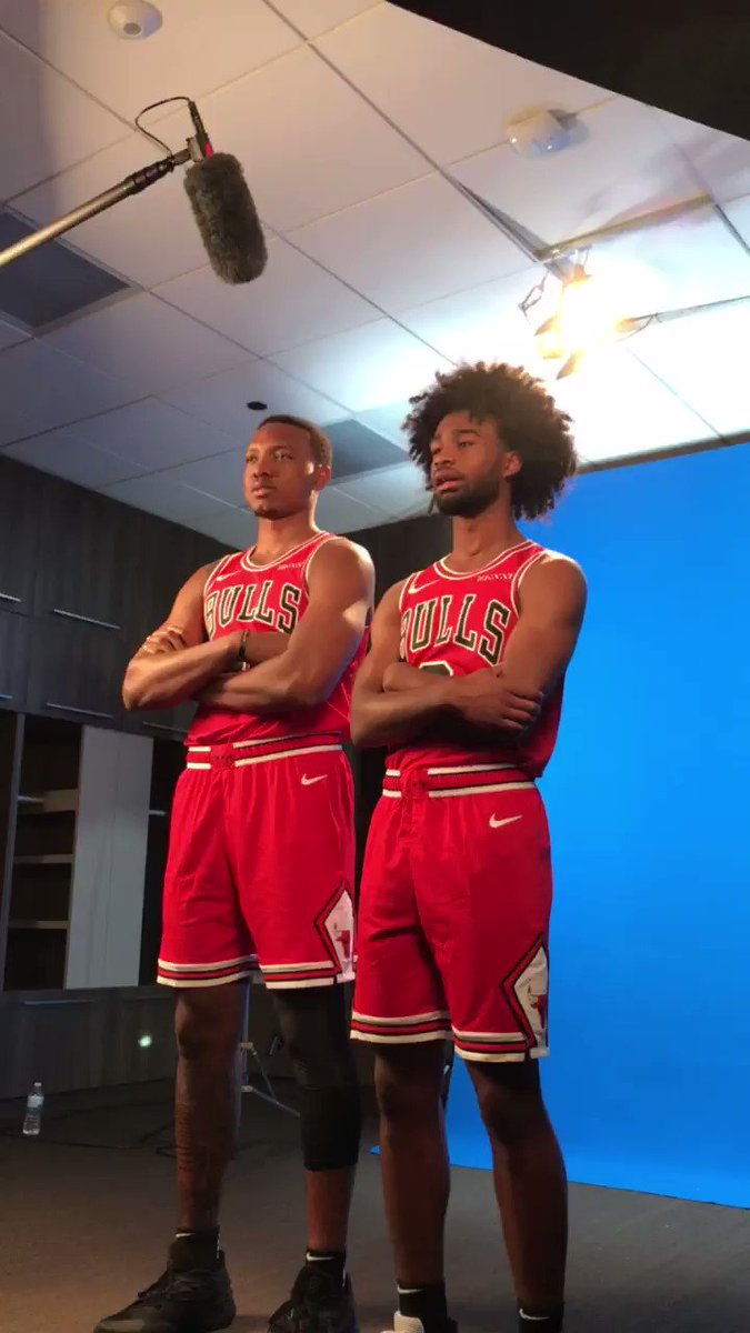 Speaking Czech with @wendellcarter34 and @CobyWhite...How did they do @satoransky?! #BullsMediaDay