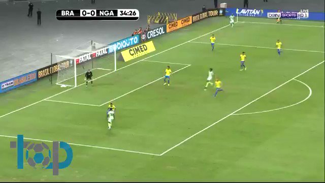 👌 A brilliant goal by @J_Aribo19 for @NGSuperEagles against Brazil.