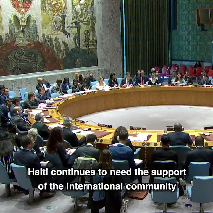 Head of UN Peacekeeping @Lacroix_UN at the @UN Security Council today, as @MINUJUSTH transitions from peace operations to a special political mission in Haiti.
cc: @UNDPPA #UNSC