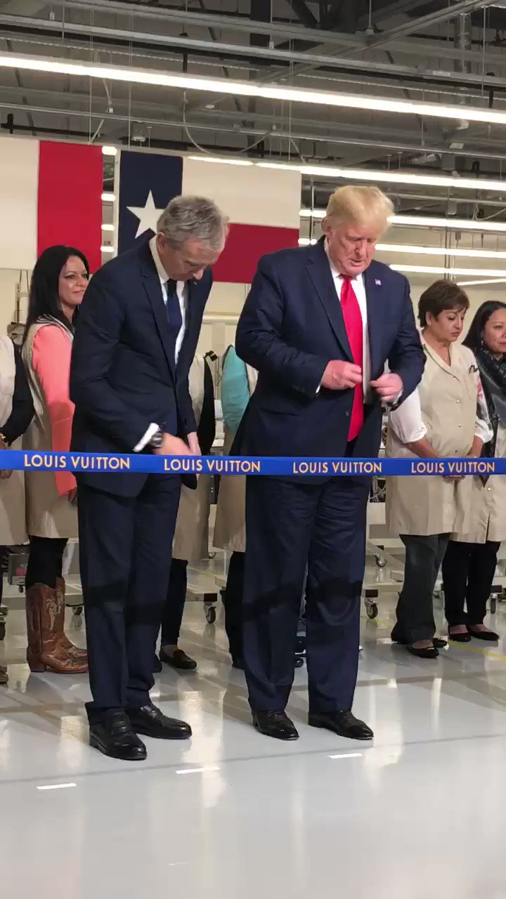 Donald Trump Cuts Ribbon on Louis Vuitton Workshop