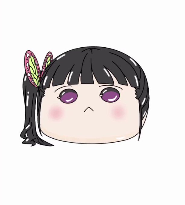 すいか🍉さんがTwitterに投稿した栗花落カナヲ(鬼滅の刃)のイラスト。