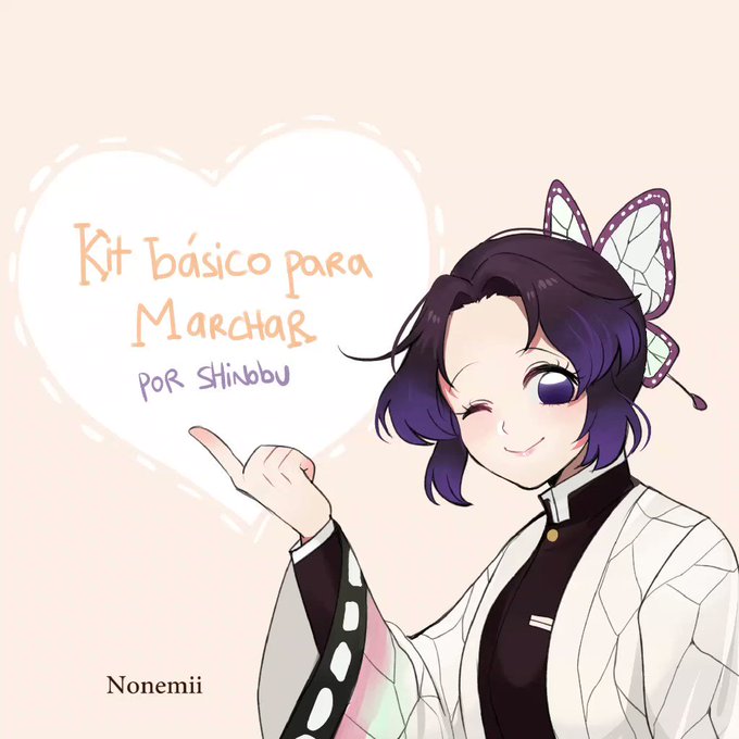 ノネミ✨さんがTwitterに投稿した胡蝶しのぶ(鬼滅の刃)のイラスト。