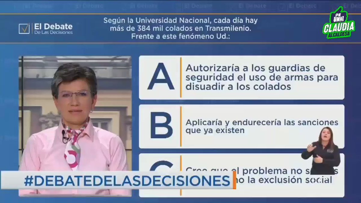 ¡Transmilenio es un sistema colapsado! Por eso no lo haremos por la 7ma. ni la 68. Con esos recursos haremos completa la red de metro: primera línea hasta Suba/Engativá, Regiotram para conectar a Bogotá con la región y Metrocable en Usaquén y San Cristóbal.#DebateDeLasDecisiones