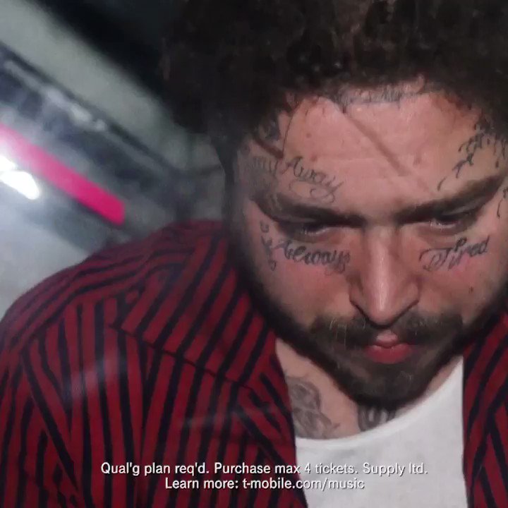 Post Limón (@PostMalone) on Twitter photo 2019-10-25 20:15:42 showed @TMobile some bangers on my camera roll while hangin backstage at the Runaway Tour customers can get reserved tickets to shows like mine. #ad showed @TMobile some bangers on my camera roll while hangin backstage at the Runaway Tour customers can get reserved tickets to shows like mine. #ad