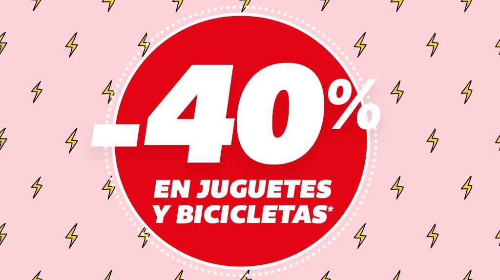 Carrefour España Twitter: "¡¡Disfruta de promo 🌟 en juguetes!! 👏👏👏 Hasta el 2 de noviembre tienes un 40% dto. en juguetes y bicicletas por compras superiores a euros en