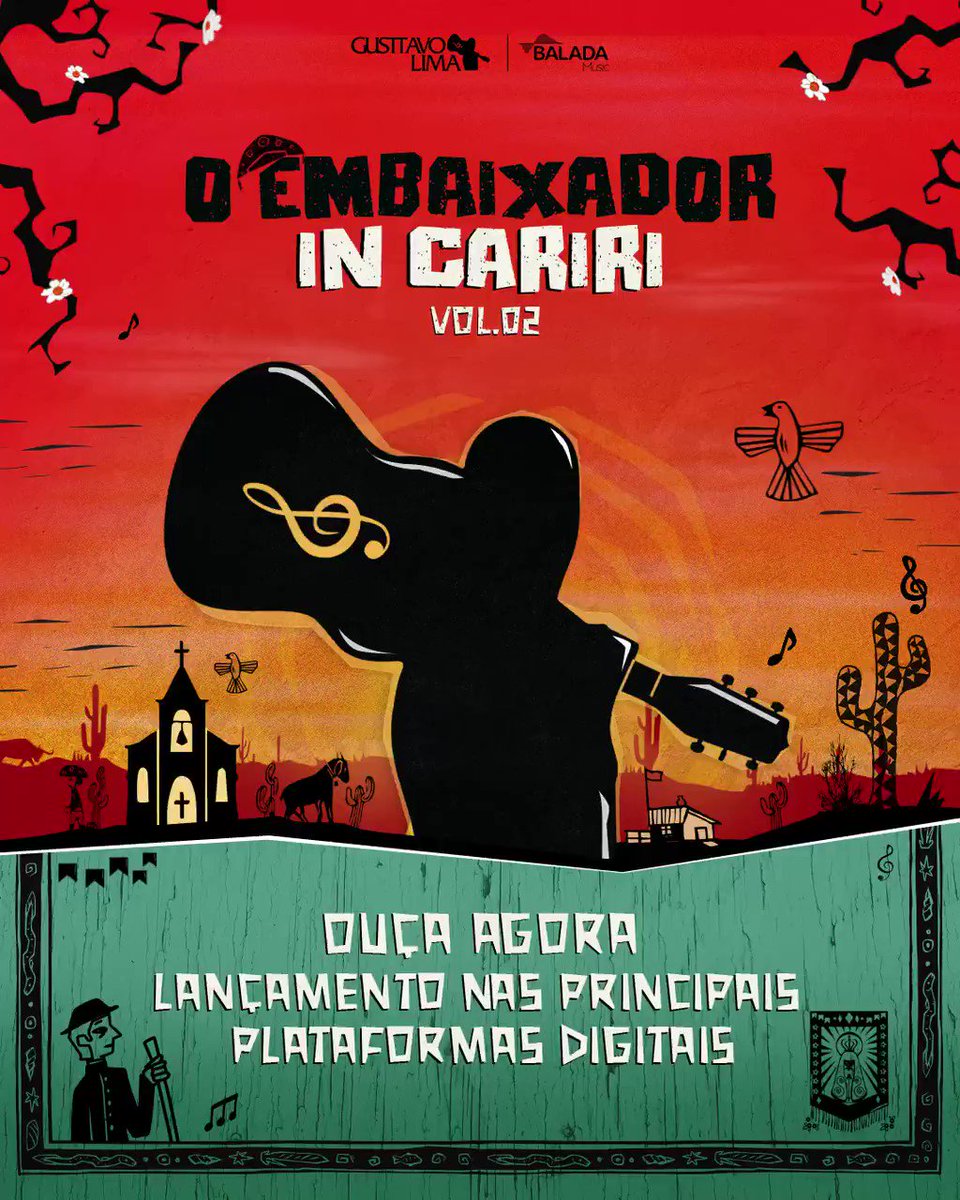 Fala comigo bb!! 😎 Já está disponível nas principais plataformas digitais o volume 2 do DVD #OEmbaixadorInCariri. Acesse o link abaixo e ouça na sua preferida! 🚀🚀💥link: https://smb.lnk.to/EmbaixadorInCaririVol2 …