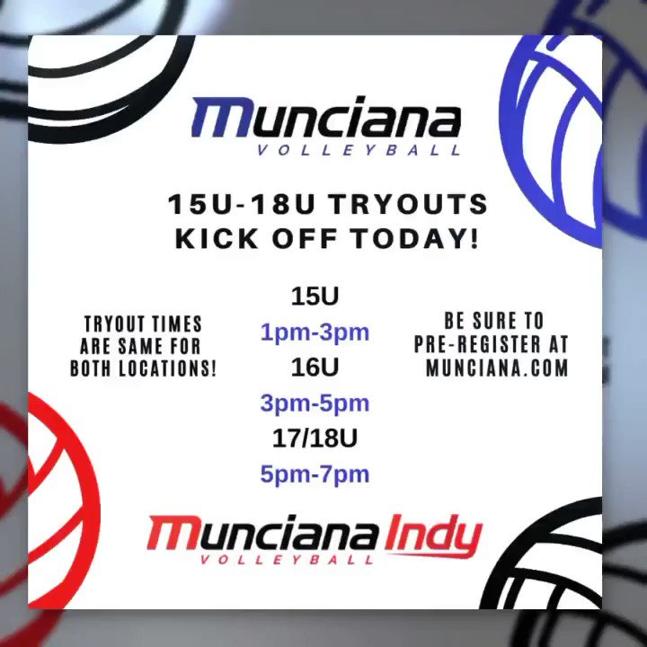 15U-18U Tryouts Kick Off Today (Sunday, Nov. 10)! Join us and experience the MUNCIANA CULTURE! 45 YEARS of TRAINING JUNIOR ATHLETES! Register at http://MUNCIANA.COM #athleticexcellence #lifetimeexperience