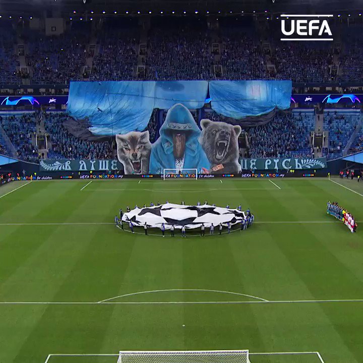 This Zenit tifo 😍😍😍Which #UCL team has the most creative fans? 🤔🌊@zenit_spb