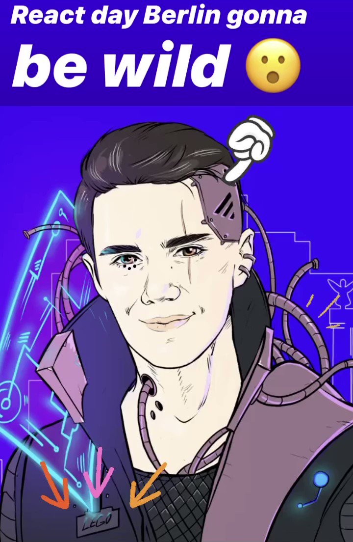 Evan Bacon ๐ฅ (@Baconbrix) on Twitter photo 2019-11-16 03:48:48 WHOAAA ๐ฎ๐ฎ hopefully this is what Ill look like when React for cyborgs finally drops ๐ค @reactdayberlin conference art is next level (thanks so much ๐) !!! Ill be talking about web support and some new @expo projects Ive got cooking up December 7th ๐ฏ reactday.berlin WHOAAA ๐ฎ๐ฎ hopefully this is what Ill look like when React for cyborgs finally drops ๐ค @reactdayberlin conference art is next level (thanks so much ๐) !!! Ill be talking about web support and some new @expo projects Ive got cooking up December 7th ๐ฏ reactday.berlin
