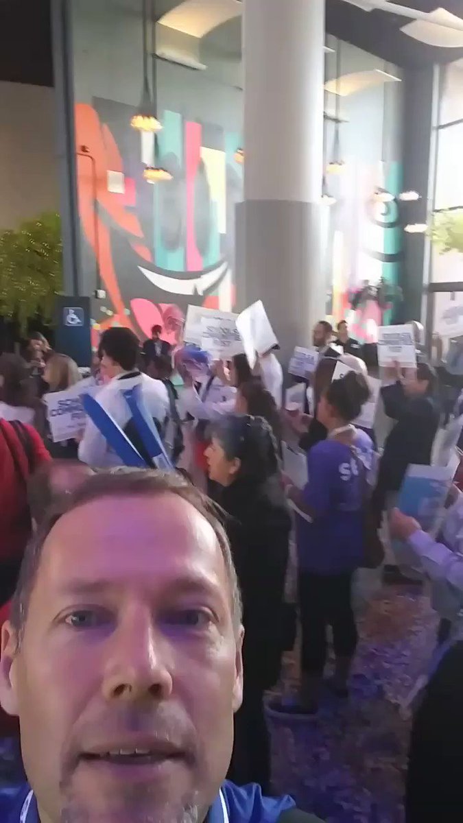 Making noise for #SchoolsAndCommunitiesFirst at #CADEM19 Calif Dem Convention in Long Beach with #SEIU