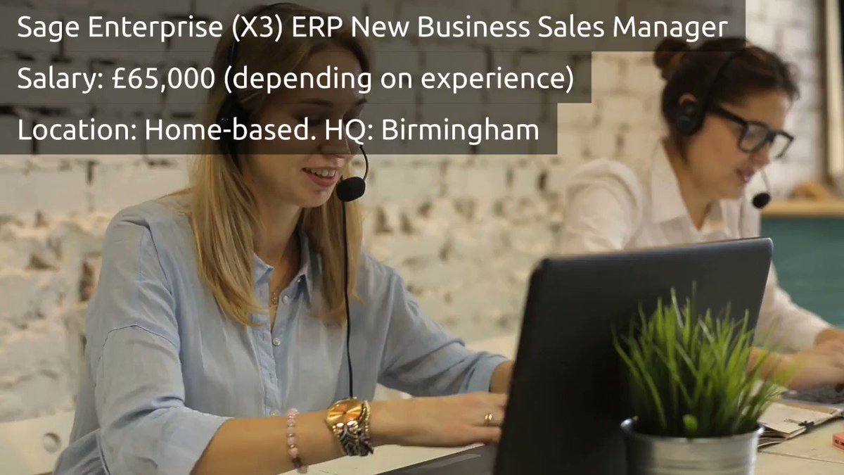 Sage Enterprise (X3) ERP New Business Sales Manager - HOME-BASED - £65,000 (depending on experience) - Watch the video below to find out more and make sure to click to apply!! -> https://buff.ly/2na0V6f #ERP #ERPJobs #NewBusinessJobs #SalesManagerJobs #HomeBasedJobs #NewJob #Sage