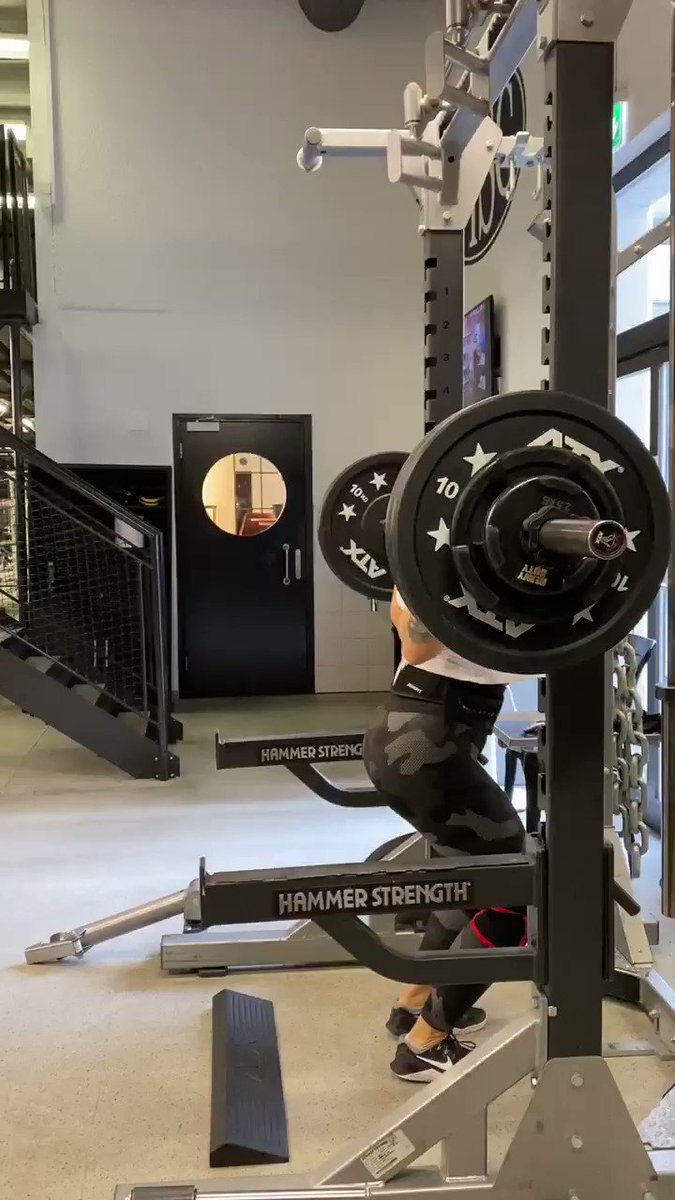 High bar, elevated heels... still light as I’m adapting this change #StrengthTraining #powerlifting #squat #barbell