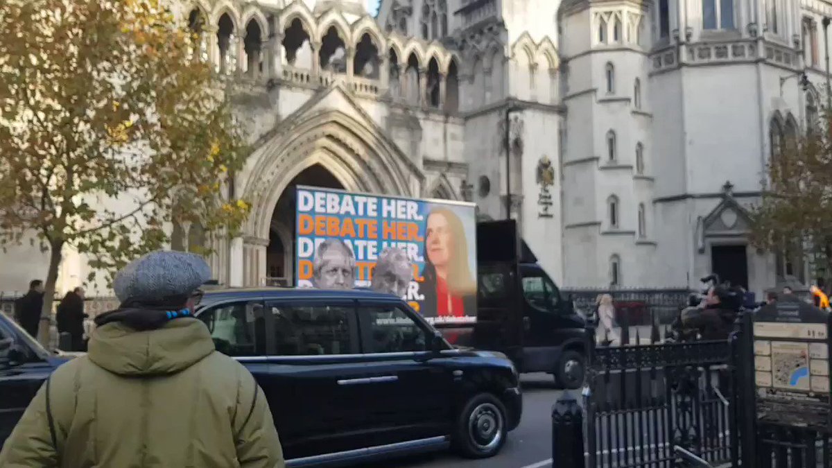 We're at the Royal Courts of Justice today, fighting for the voices of millions of remain voters to be heard #DebateHer