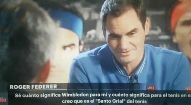 😱@rogerfederer en @TyCSports: "En #Wimbledon me siento como en el patio de mi casa, como #Riquelme en la cancha de #Boca" 💙💛🔟