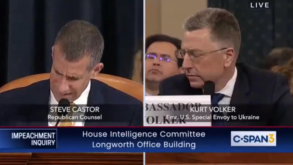 Very bad day for @RepAdamSchiff, @SpeakerPelosi and Democrats. #ImpeachmentSham is crumbling. Another witness just told American people there was no bribery & no quid pro quo.