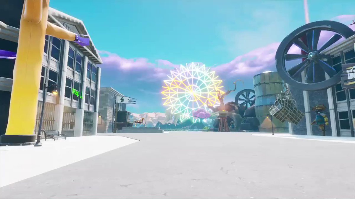 White Farachaニケ Fortnite フォートナイト フォトナ クリエイティブ 遊園地 トップクリエイターの本気 ちゃんと乗れるアトラクション コード9679 5091 1813 大規模でキレイな遊園地