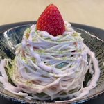 プルンプルンで見た目も可愛い!カネ十農園の「苺煎茶モンブラン」