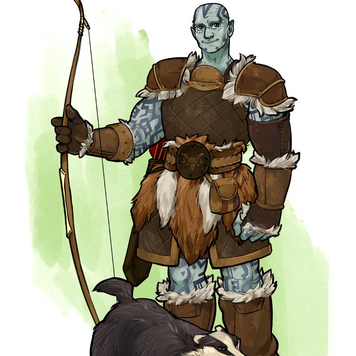 dnd5e #ttrpg #pathfinder #goliath #ranger #characterart #rpg #familyfriendl...