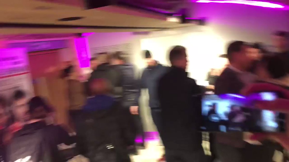 There has been an incident between James Gallagher and Mike Kimble backstage at the #BellatorLondon media day.