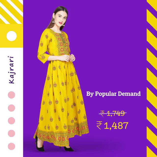 Our most demanded Kurti is back in stock. A beautiful pretty Mehndi Green Floral gown with 3/4th sleeves will make you feel heavenly good.
Get it now at: https://www.kajrari.in/product/mehndi-green-floral-gown/ …
#Kajrari #gown #floralgown