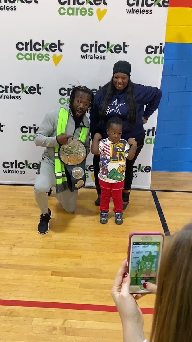 Kofi luh the kids! @Cricketnation @wwe