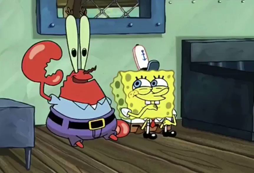 Twitter Look At Him Choke Look At Him Suffer Mr Krabs And Spongebob Laughin...